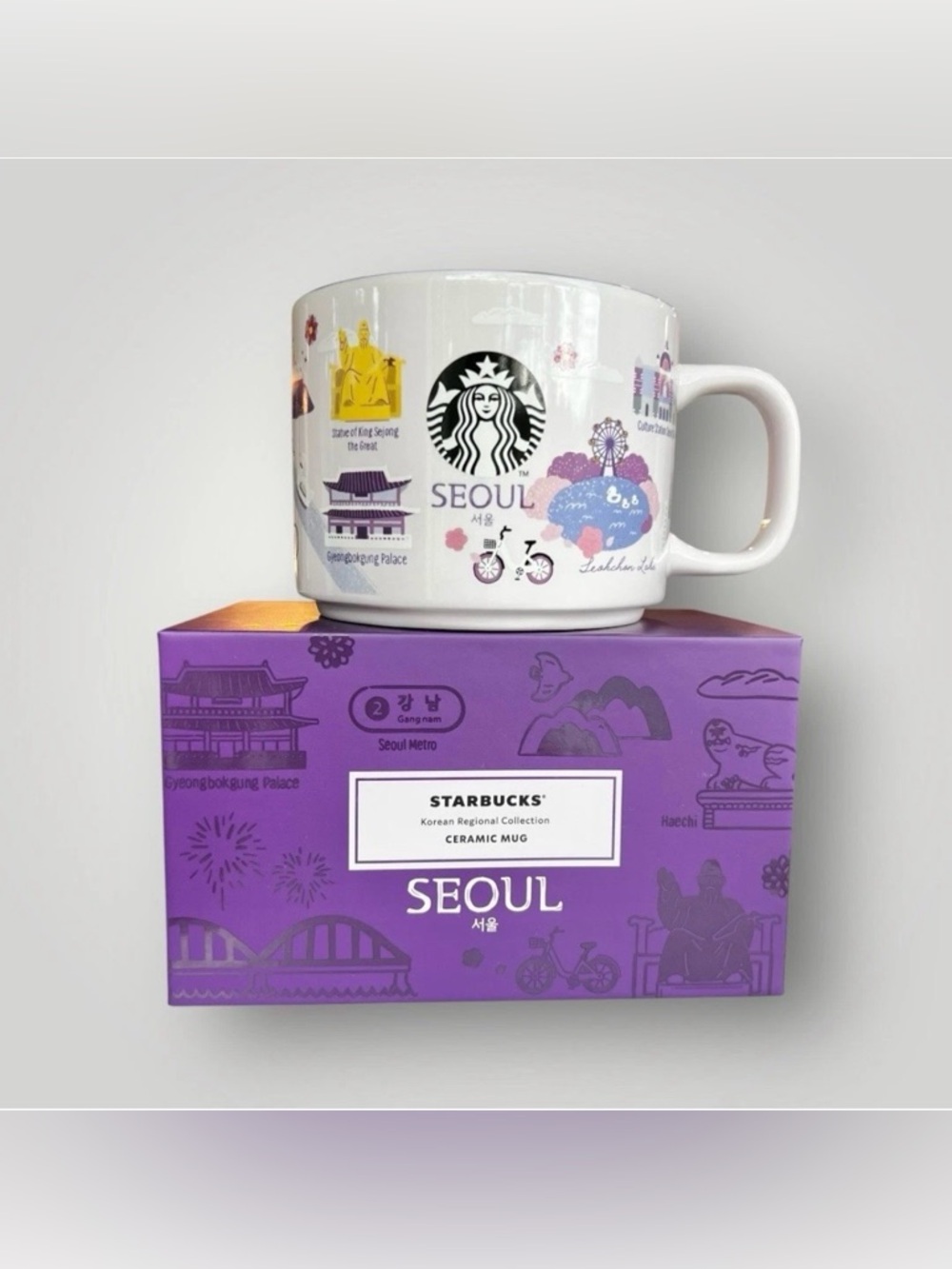 SEOUL KOREA STARBUCKS 2024 Purple Collectible Souvenir Mug Cup Travel 12oz New